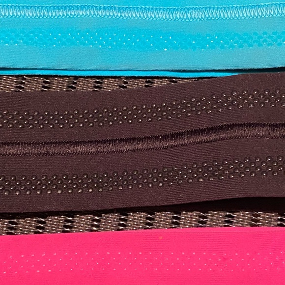 3 Authentic Lululemon Headbands aqua pink and black - Picture 6 of 9